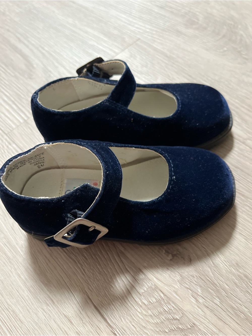 Buster Brown Navy Velvet Mary Jane Shoes for Toddler